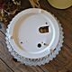 Vintage molded glass wall or ceiling light decorated with flowers