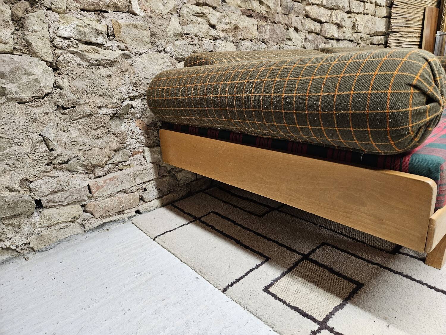 Vintage chaise longue daybed 1960"