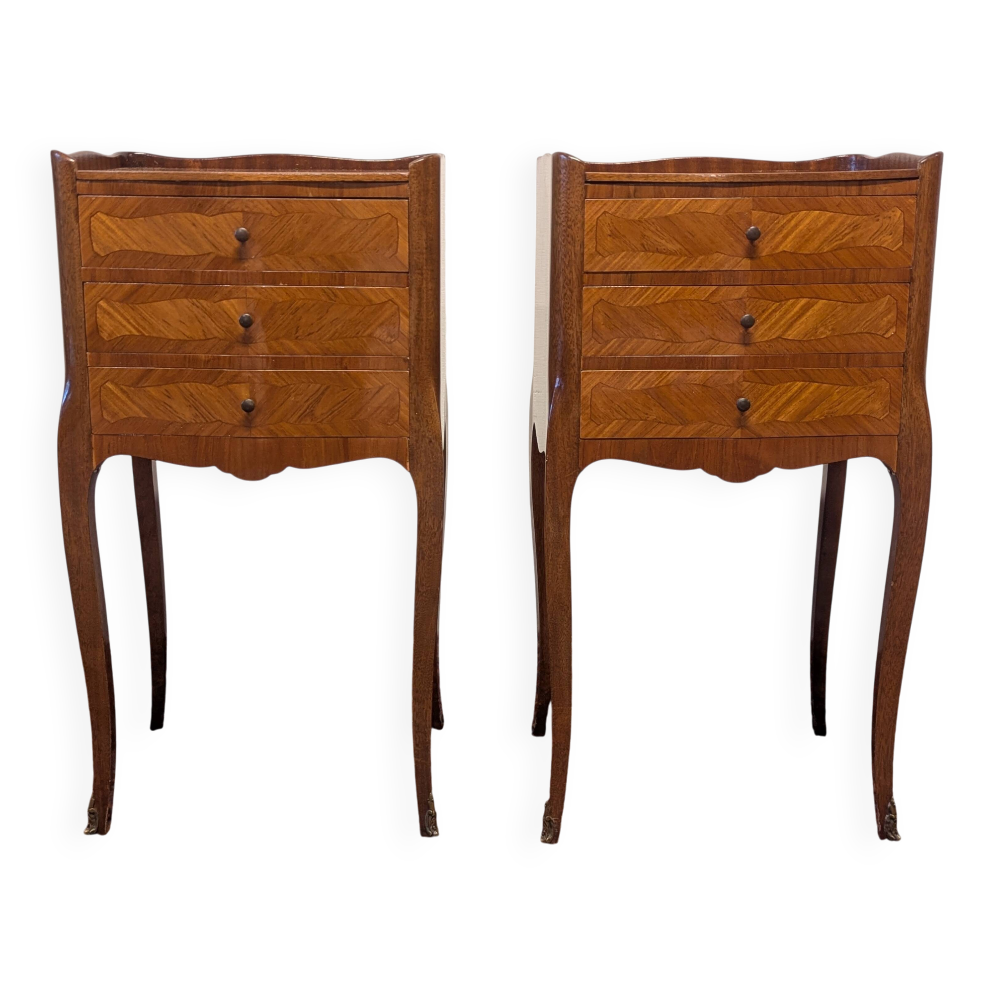 Pair of Louis XV style bedside tables