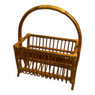 Rattan magazine holder