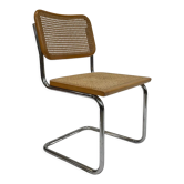 Chaise design Cesca modèle b32 en chrome