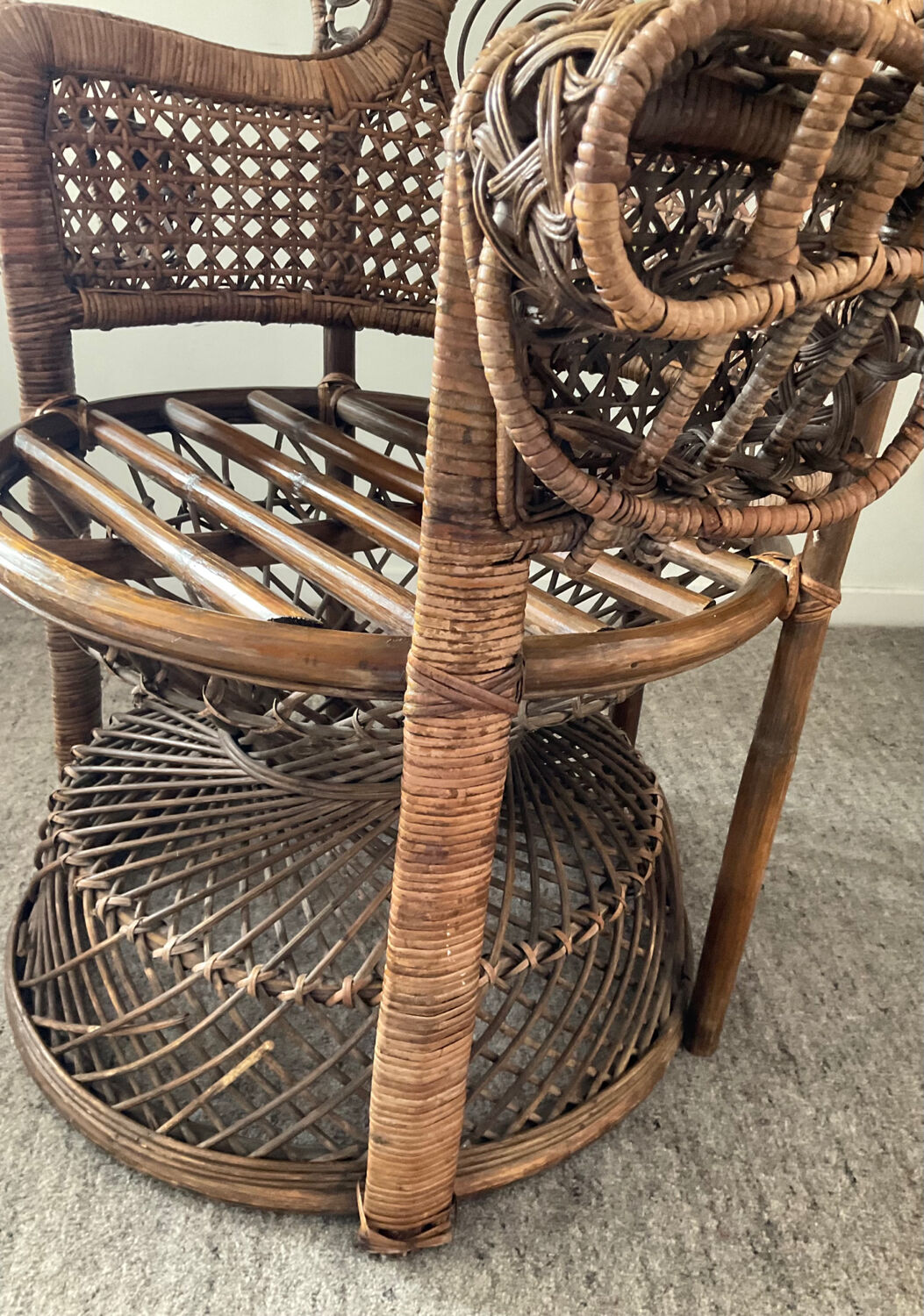 Fauteuil Paon Emmanuelle des années 60