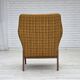 1960s, Danish armchair, furniture wool fabric, teak wood, oak wood.