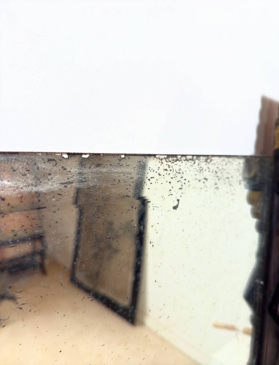 Art Deco style mirror in carved wood