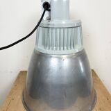 Vintage Silver Industrial Factory Pendant Lamp from Elektrosviti, 1960s