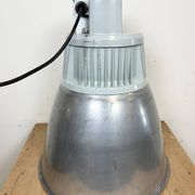 Vintage Silver Industrial Factory Pendant Lamp from Elektrosviti, 1960s