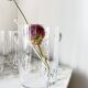 Vintage Bohemian Crystal Ice Bucket & 6 Glasses, Czech Rep. 80s