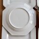 6 vintage octagonal pearl-edged porcelain dessert plates