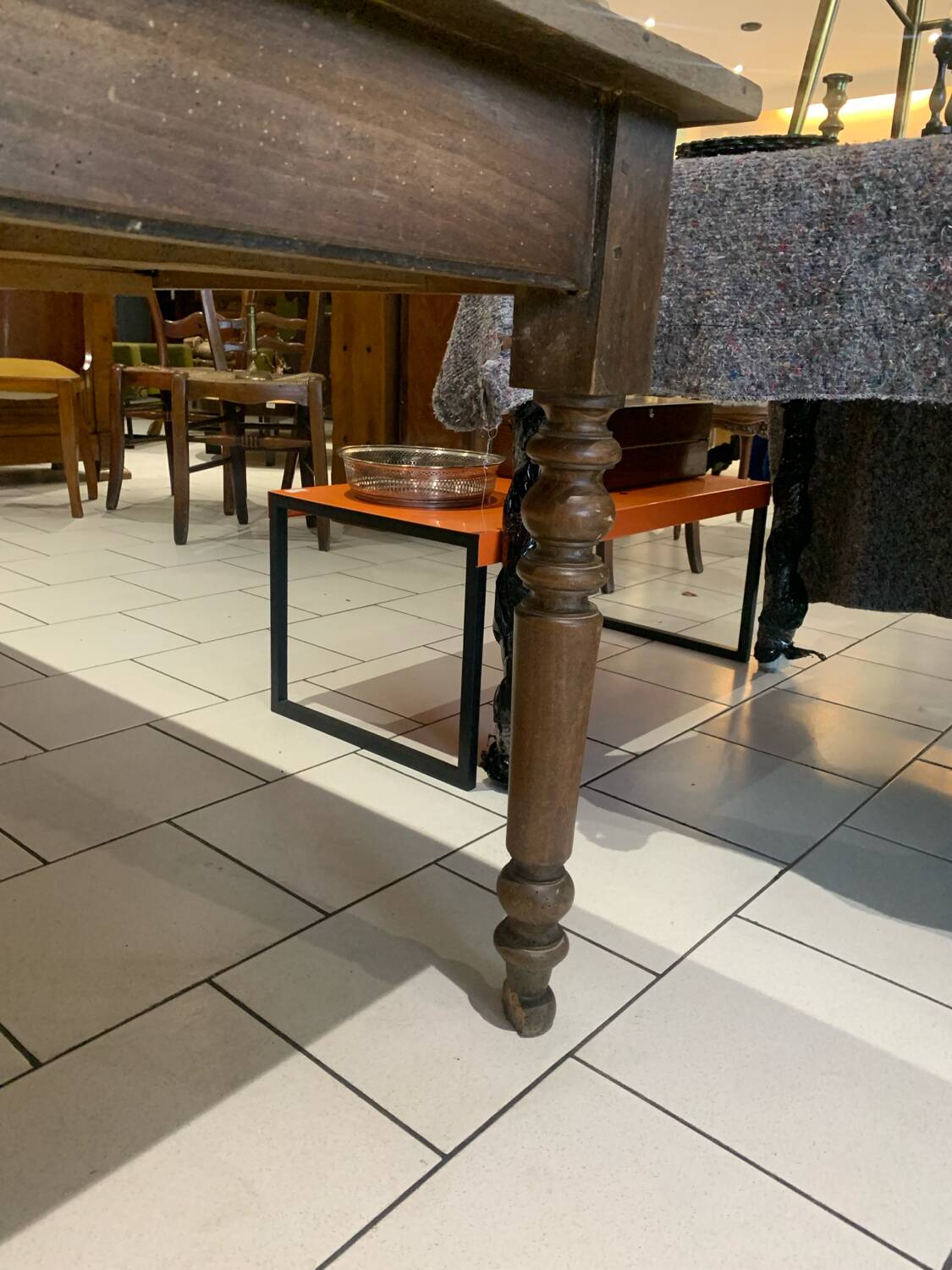 Old rustic 19th century farmhouse table