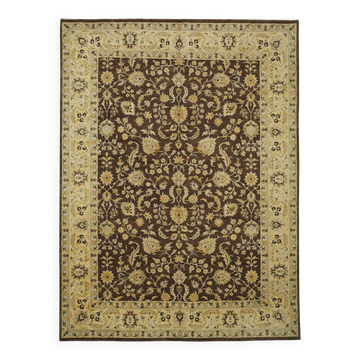 Tapis Oushak en laine noué à la main turc 278 cm x 374 cm