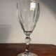 Wine water stemmed glass with chiseled decoration
