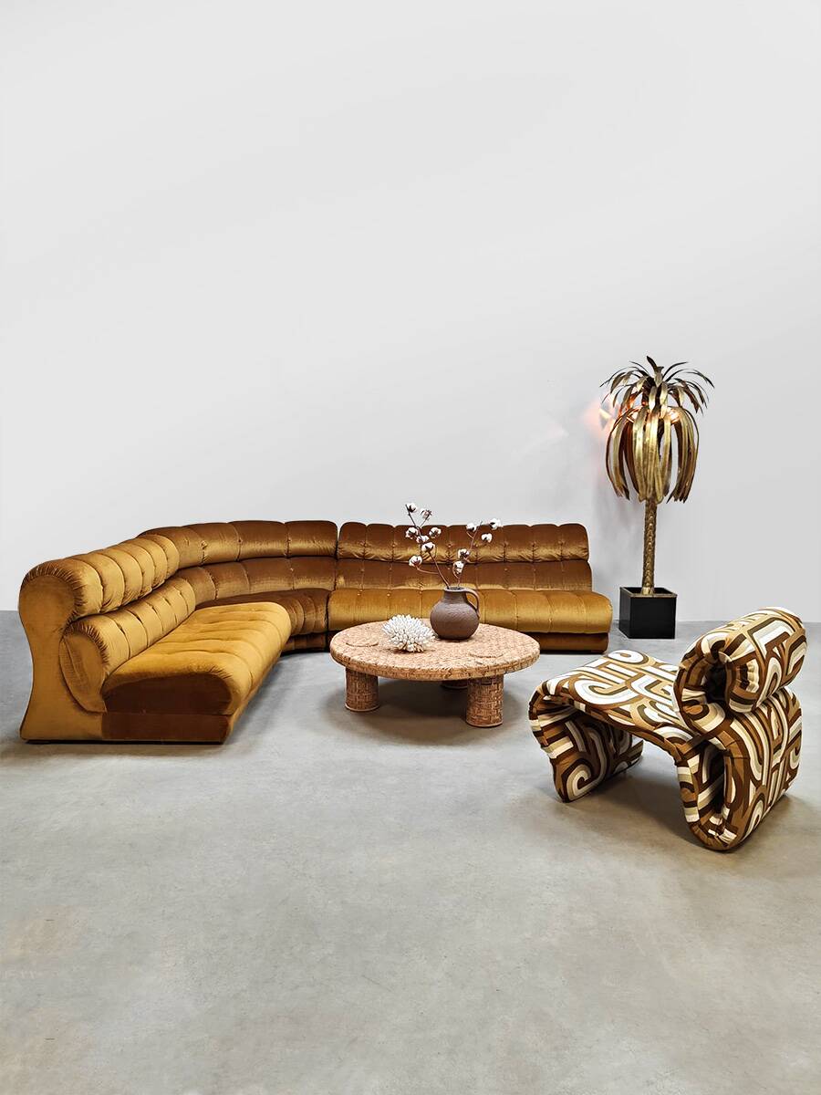 Midcentury modular sofa vintage 'Golden hour'