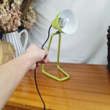 Lampe de Bureau à Poser Tubulaire Verte, Style Années 70s, Vintage