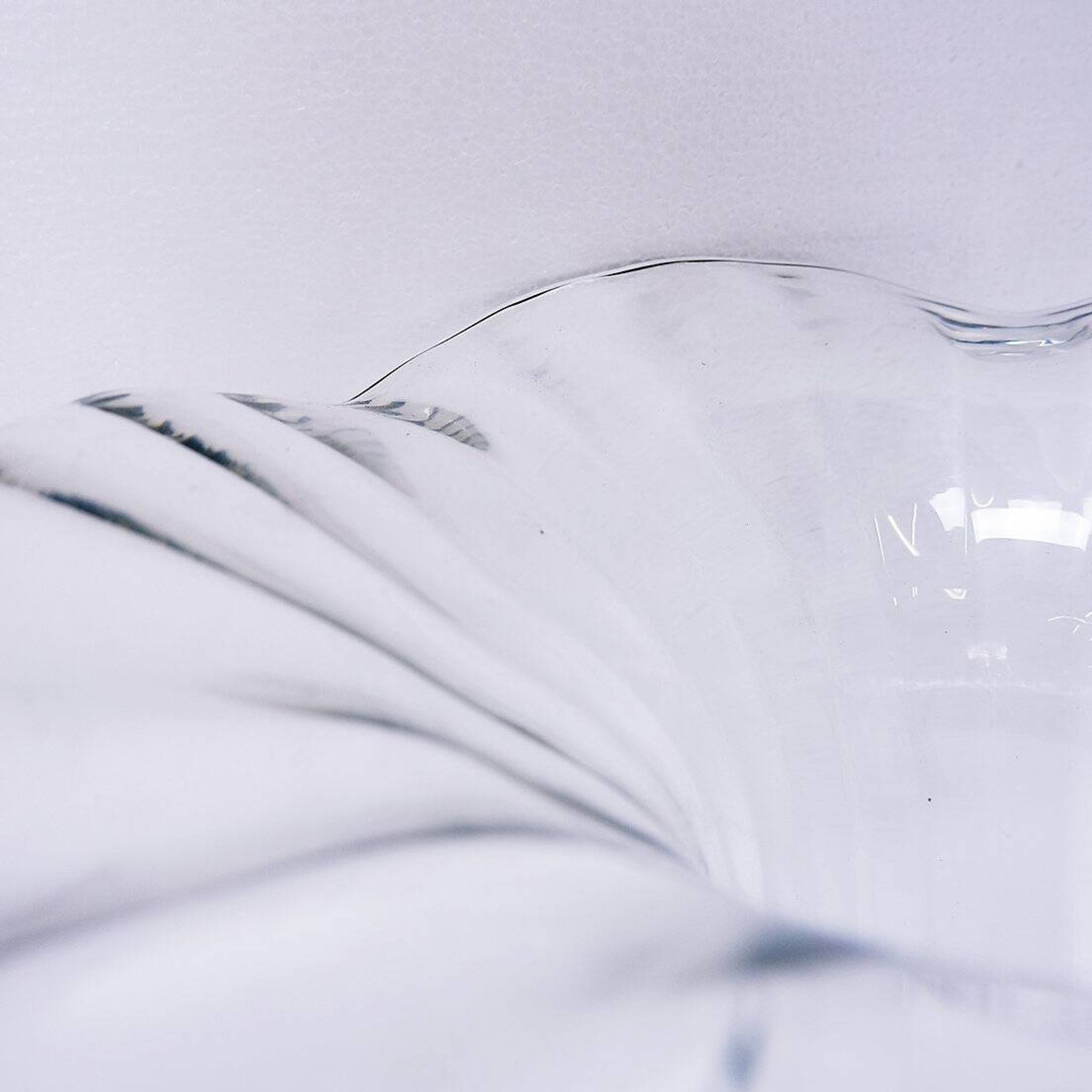 Vase en verre transparent attribué à Peill & Putzler - Vers 1970