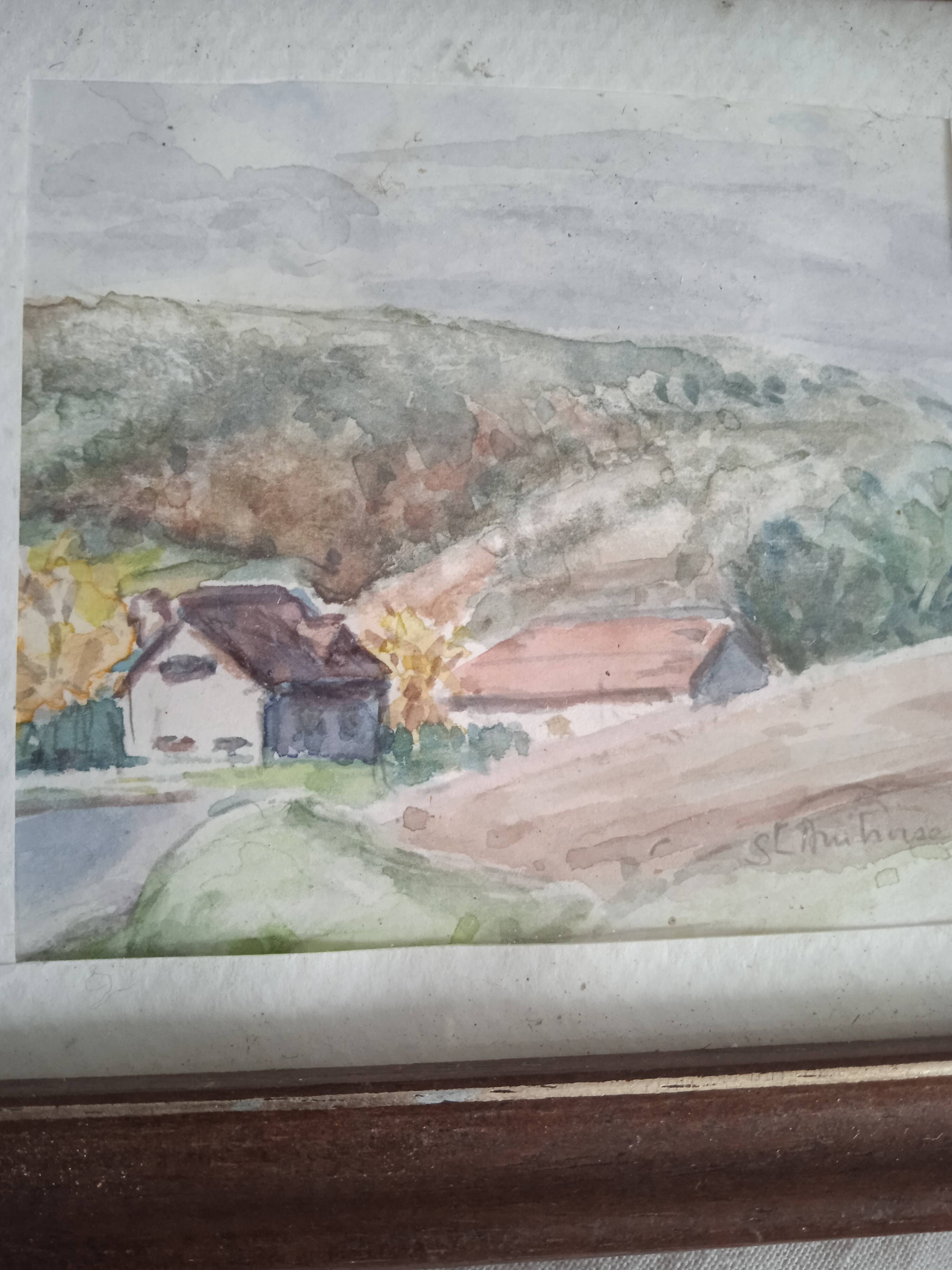 Small Watercolor Signed JFA Ambroise