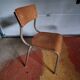 6 vintage school chairs