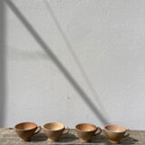 4 vintage stoneware cups