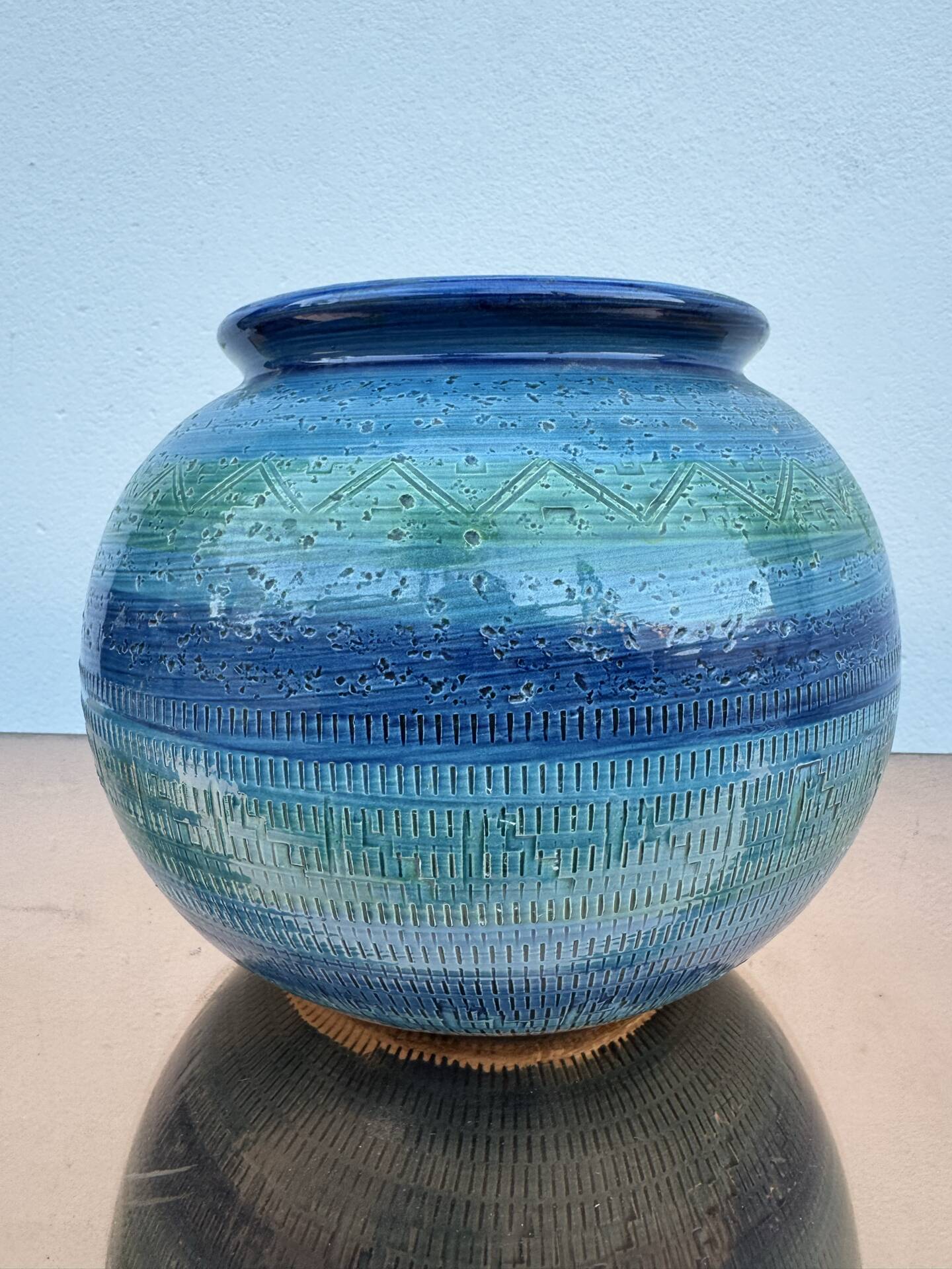 Ceramic cache pot Bitossi Aldo Londi 1960s