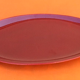 Plat de service ovale céramique vernissée de couleur bordeaux
