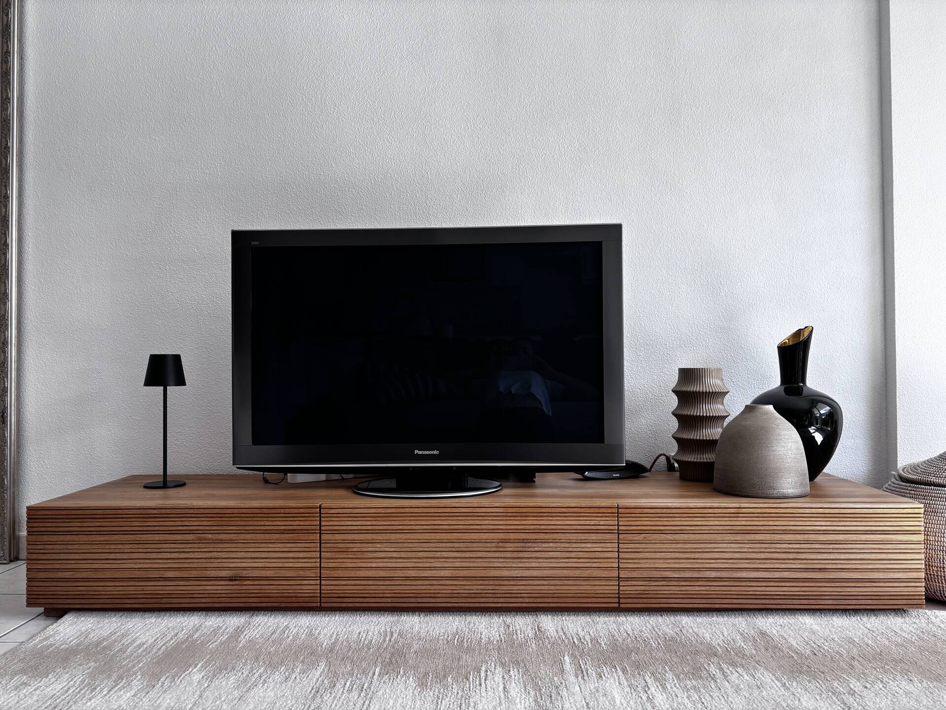 Solid oak TV unit