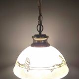 Art nouveau opaline pendant lamp