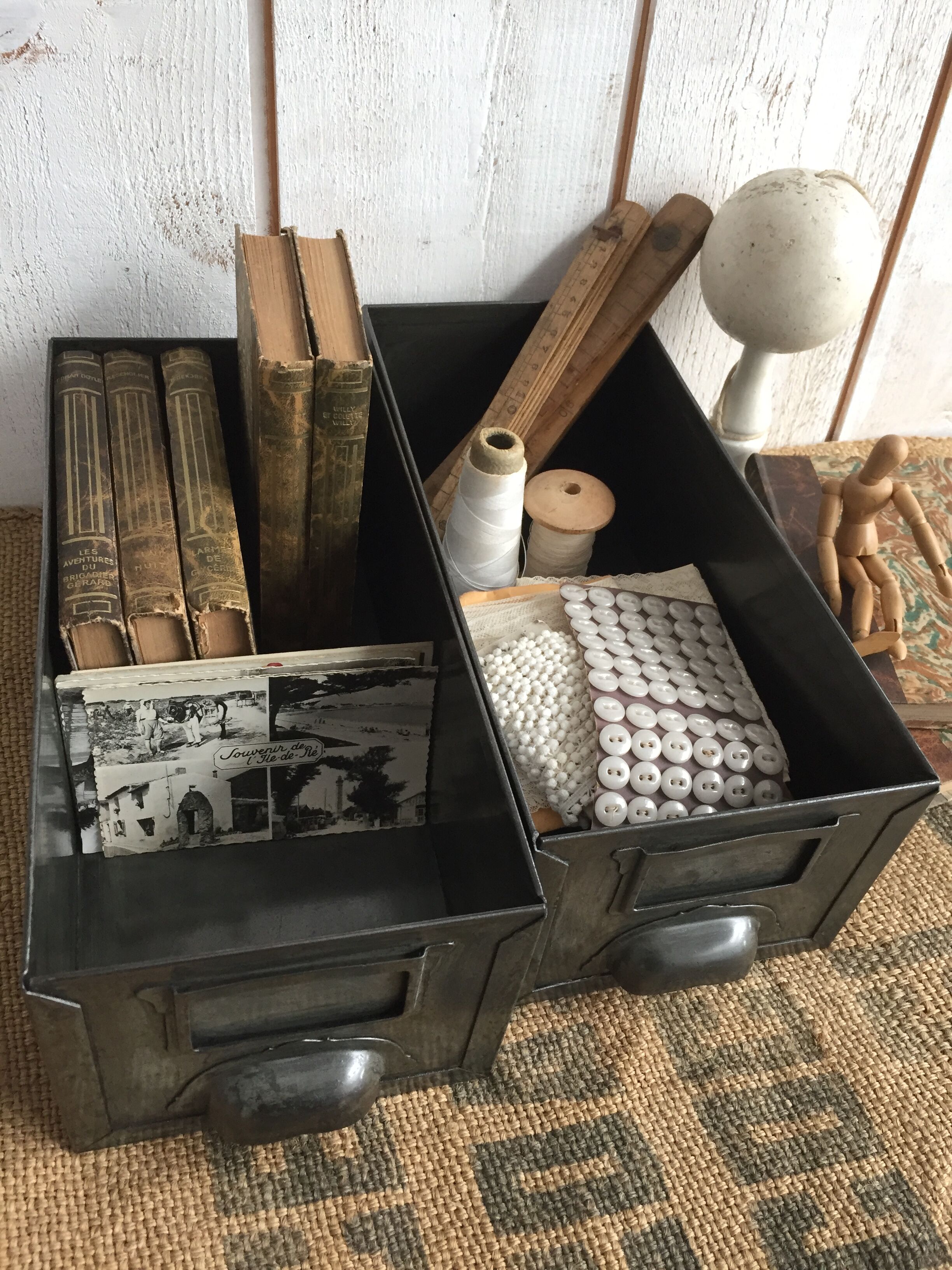Pair of industrial drawers