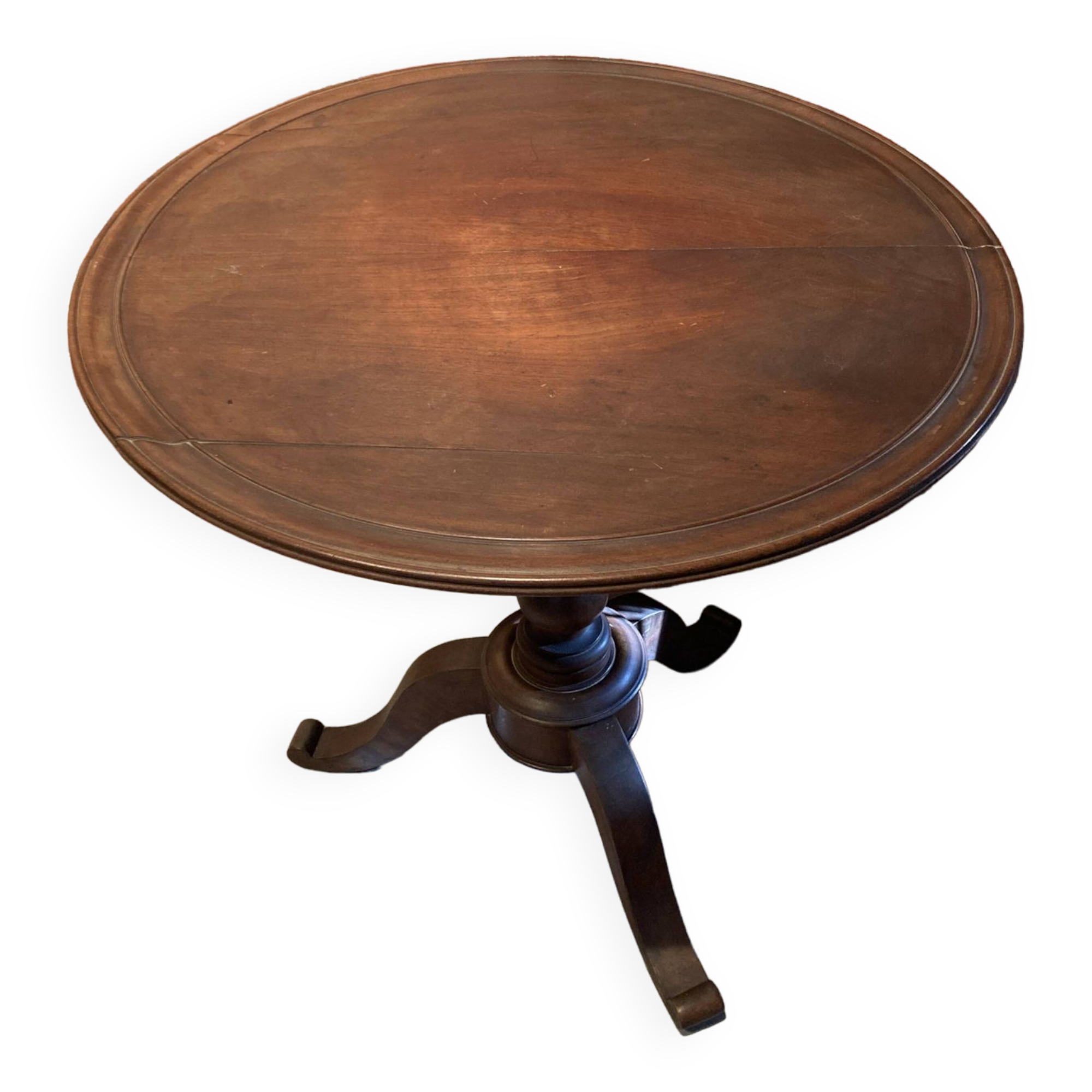 Guéridon en bois avec plateau pliable
