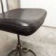 Pair of French Army telegraph operator's swivel chairs, new leather