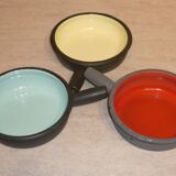 Lot de 3 poêlons colorés en fer
