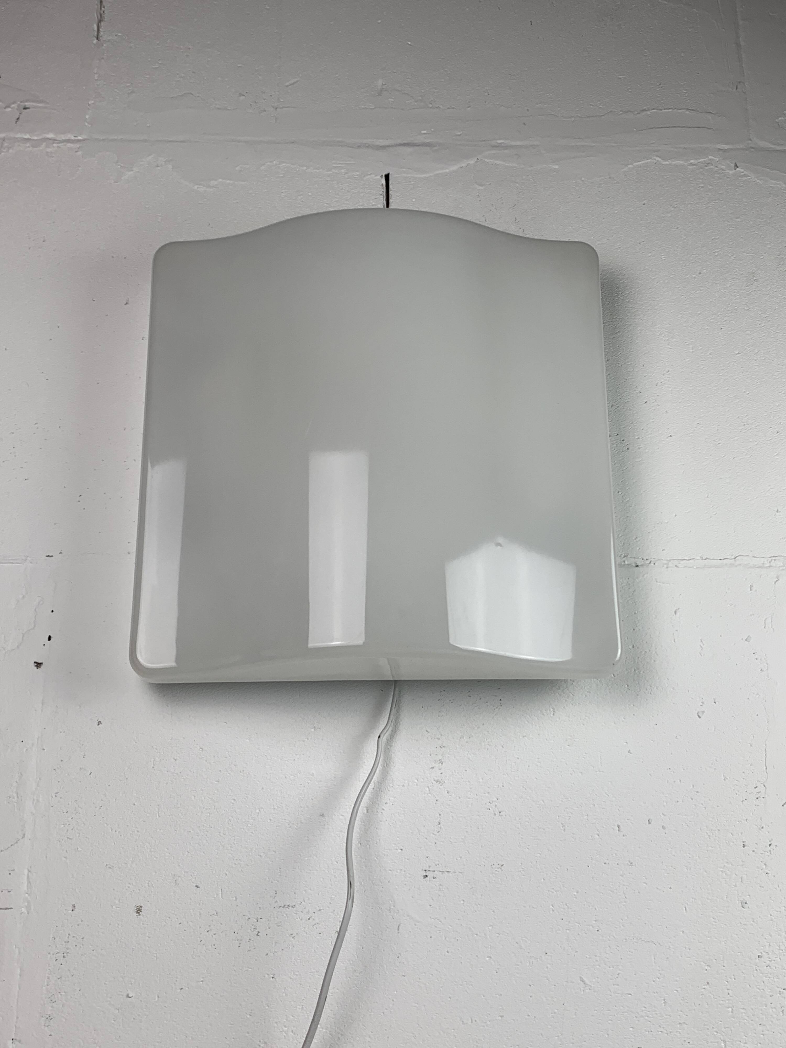 Set of 4 midcentury space age wavy wall lamp by Guzzini,model 5359