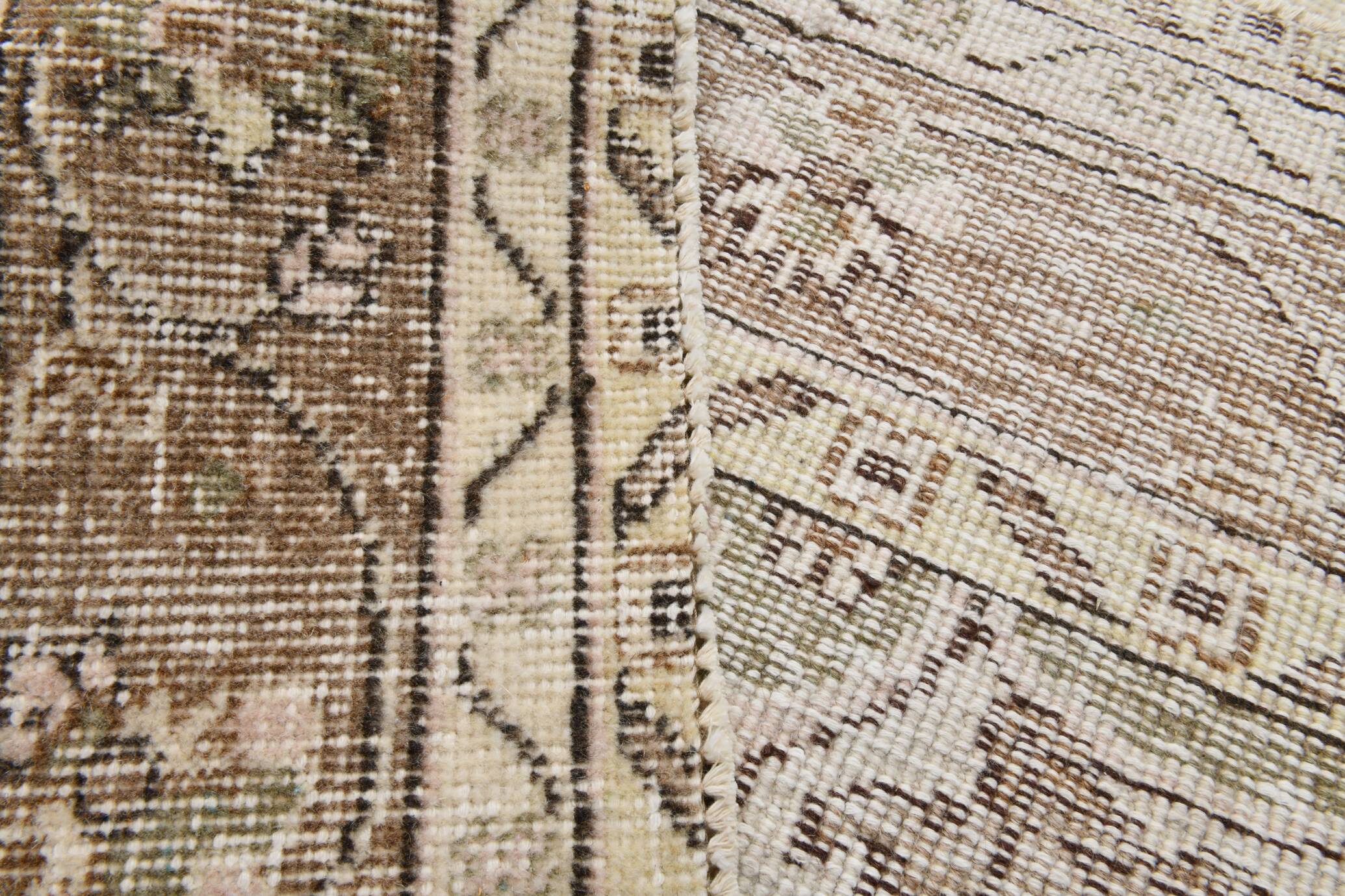 6x9 Beige & Brown Oriental Turkish Rug, 173x282Cm