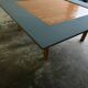 Square convertible table by Francesco Binfaré for Cassina, 1980s.