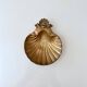 Vintage soap dish shell brass, soap holder gold