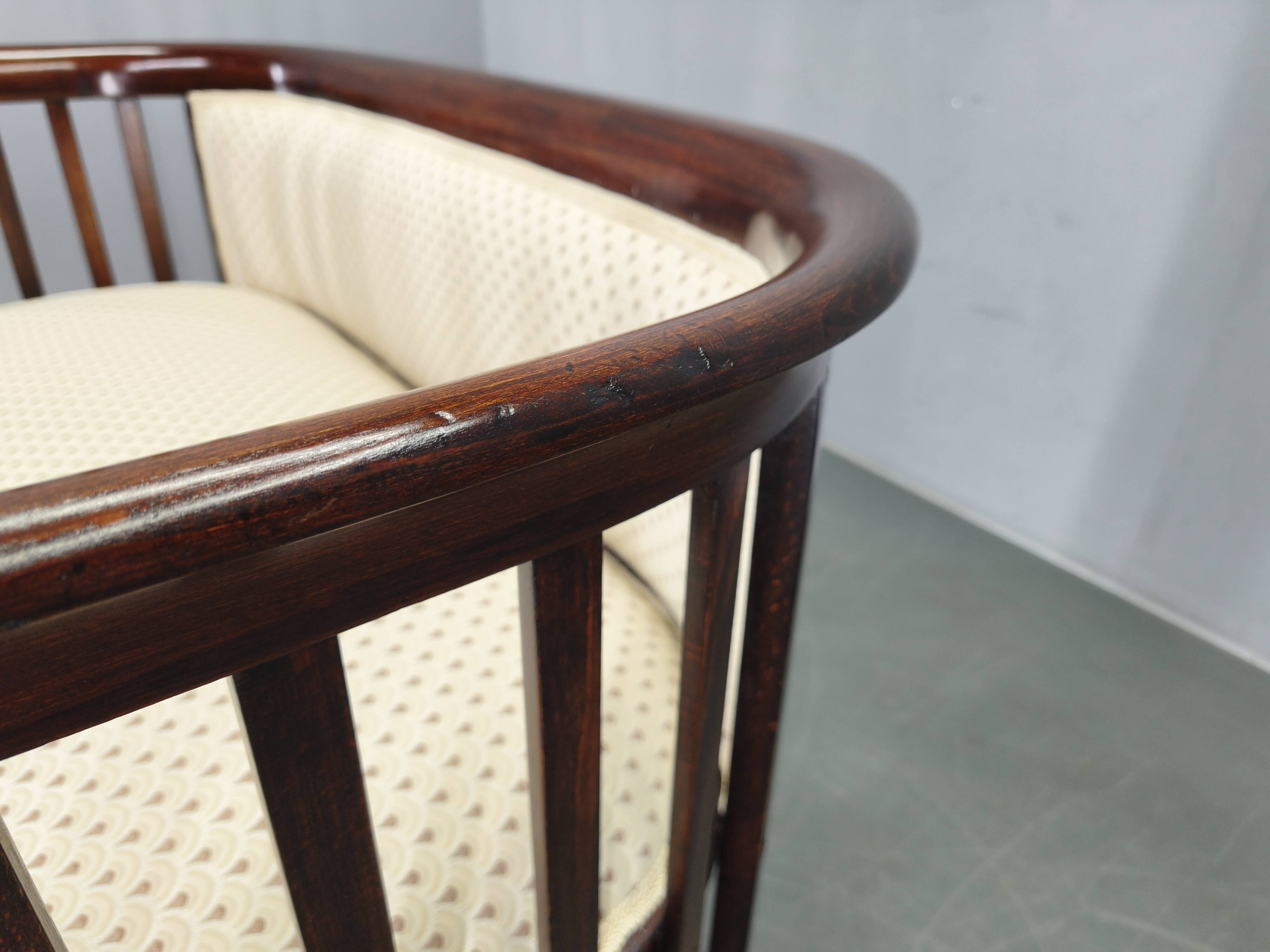 Josef Hoffmann Attributed Beech Sofa, Vienna Secession, 1920s