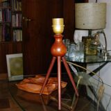 Lampe vintage en teck massif de severin hansen  1960