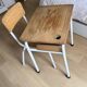 Antique school desk with chair