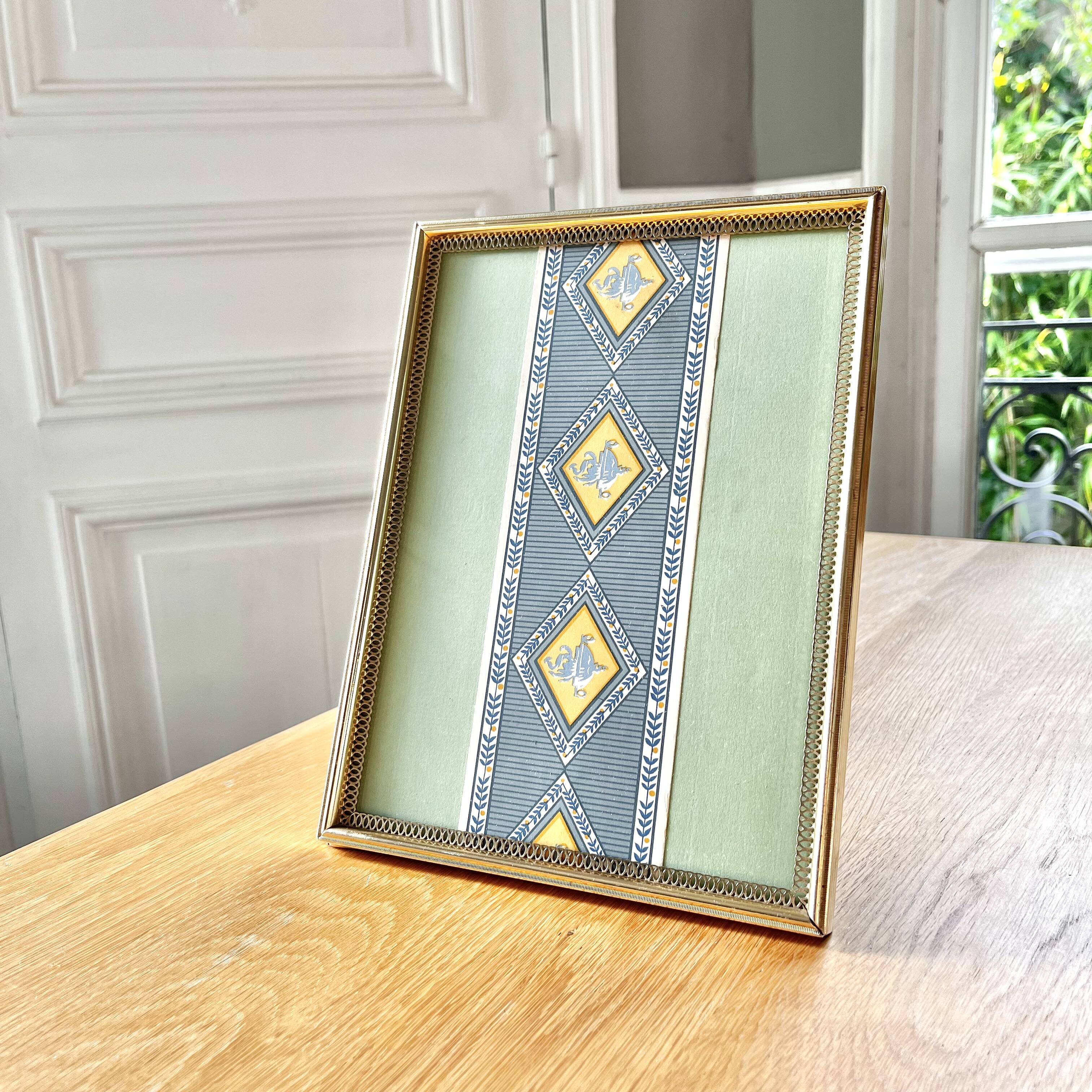 Old brass frame to stand