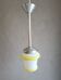 suspension  opaline blanche et jaune | space age - art déco 1950