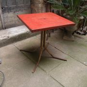 Table de bistrot, restaurant carré en métal année 1950,1960
