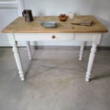 Old dining table Parisian farm kitchen occasional vintage Parisian office