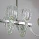 Amazing 6 Light BarovierArt Deco Chandelier, "Bullicante" Glass Murano, 194