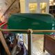 Notary desk lamp, banker, tilting green opaline library