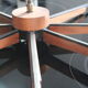 Scandinavian chandelier with 8 arms of light, teak, circa 1965