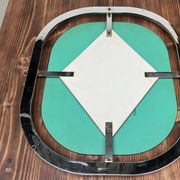 Bauhaus mirror in chrome-plated steel