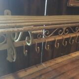 White wrought iron coat/hat rack
