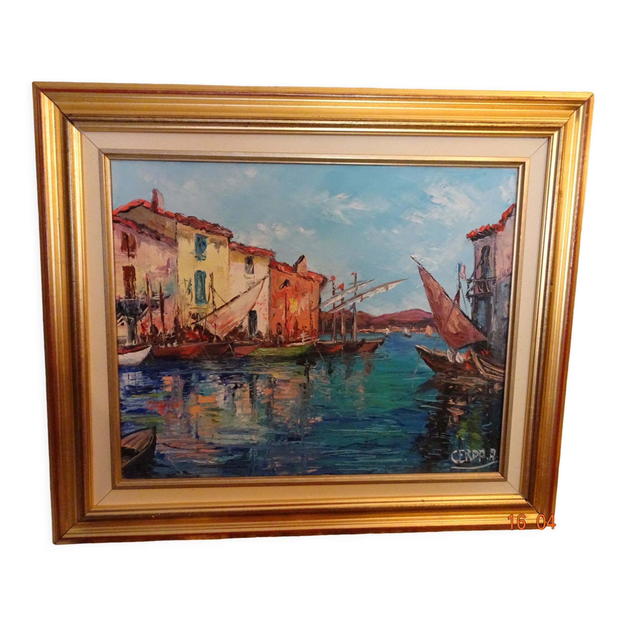 huile-sur-toile-port-et-ses-barques-selency