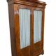 Armoire ancienne en placage d’acajou - portes vitrées - XIXe siècle
