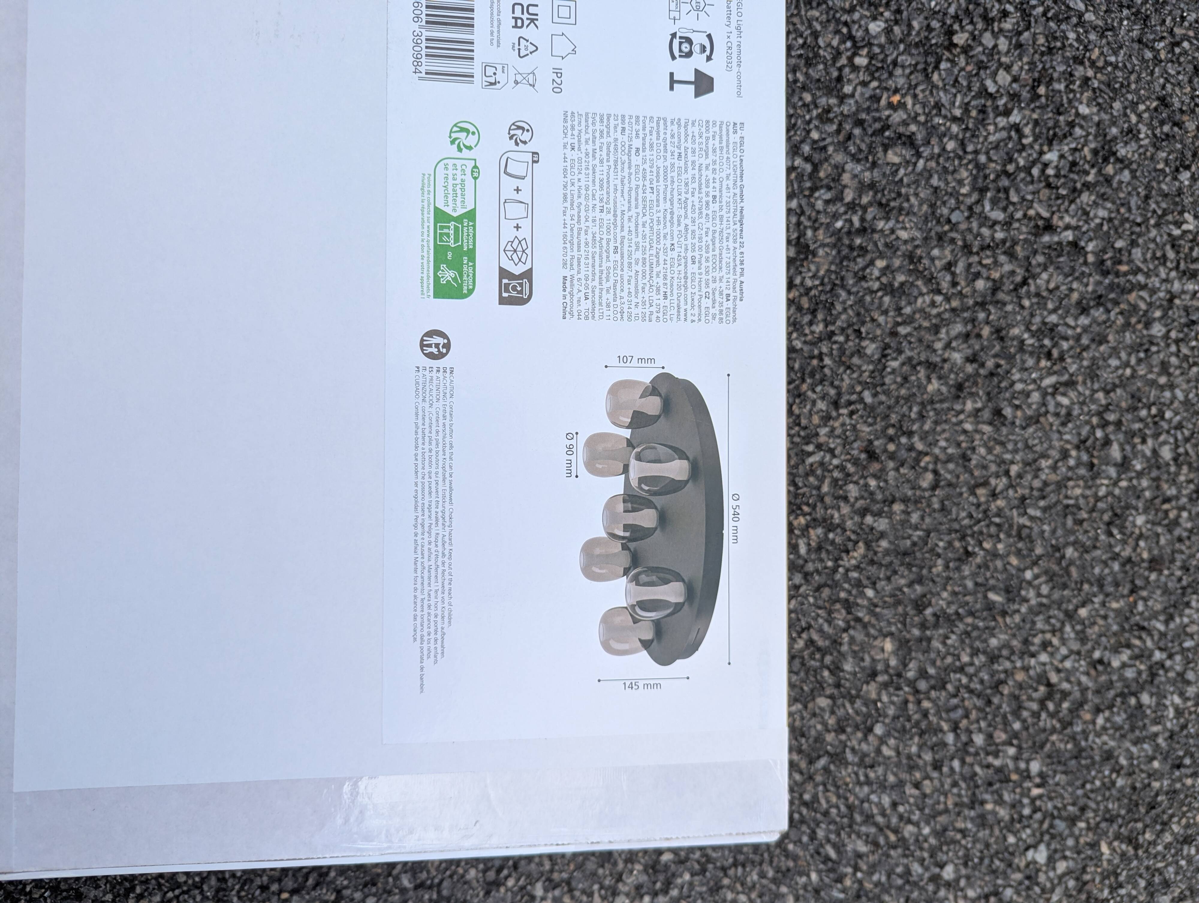 EGLO LED ceiling light model Ferro, new