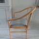 Scandinavian style armchair, beech frame, renovated seat