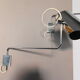 Pair of large chrome wall lamps from the 70s